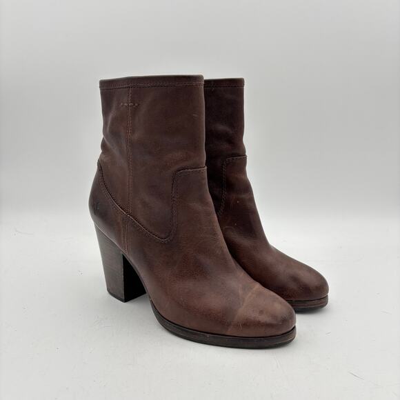 Frye Shoes - Frye Patty Artisan Zip Booties Heeled Boots Women's 9